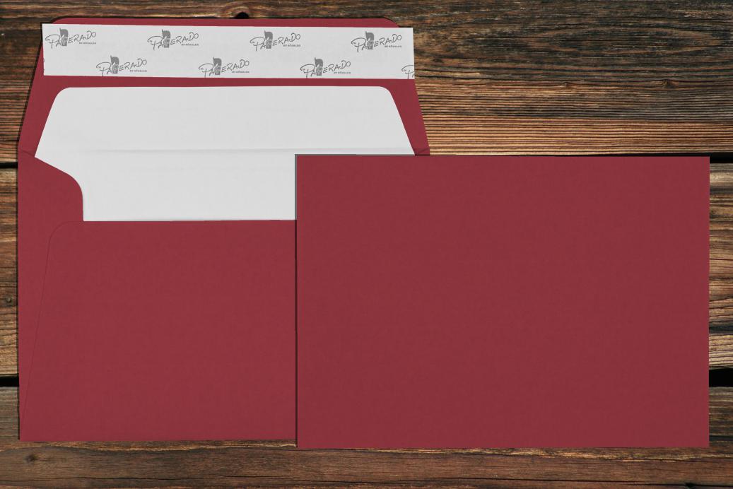 Briefhüllen mit Seidenfutter B6 125x176 mm Haftklebend Rosso gerippt 100 g/qm